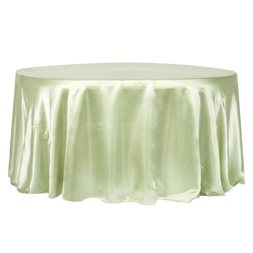 Satin Round Tablecloth — Sage
