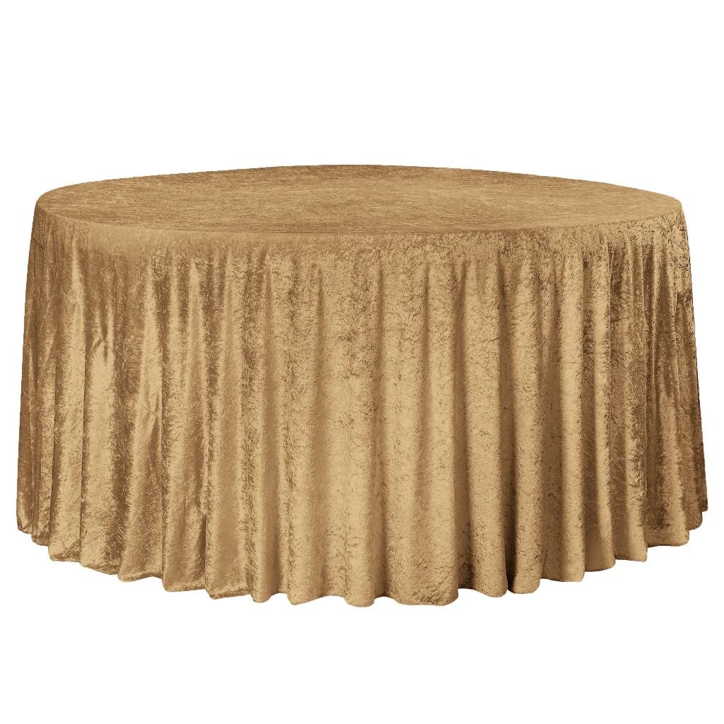 Velvet Round Tablecloth — Mocha