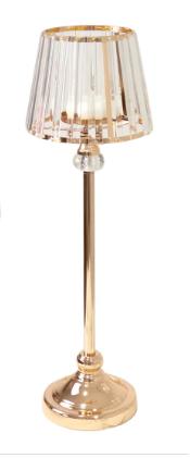 Crystal Candle Holders 25" — Gold