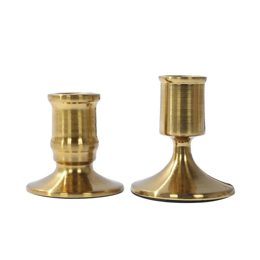 Metal Candle Holder 3" — Vintage Gold