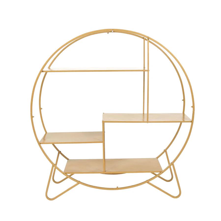 Metal Round Display 4ft — Gold