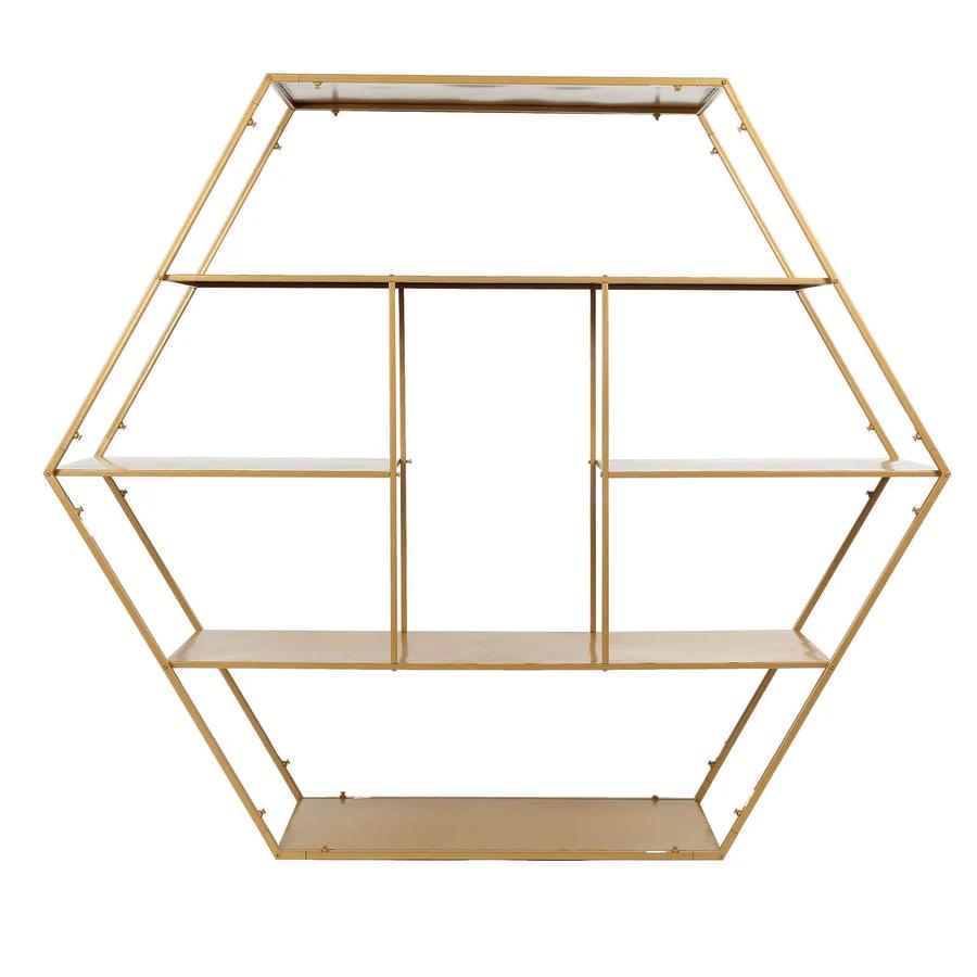 Metal Hexagon Display 4ft — Gold